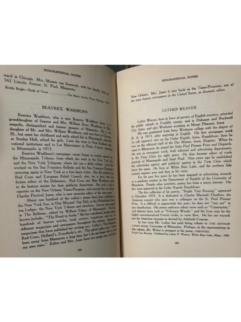 MINNESOTA VERSE AN ANTHOLOGY 1st Ed. Edited Maude C. Schilplin 1934 Poetry Poems - Picture 8 of 12